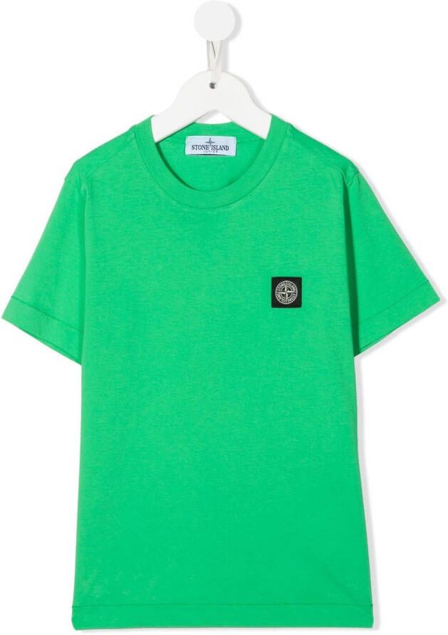 Stone Island Junior T-shirt met logopatch Groen