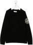 Stone Island Junior Trui met geborduurd logo Zwart - Thumbnail 1