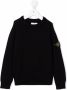 Stone Island Junior Trui met logopatch Zwart - Thumbnail 1