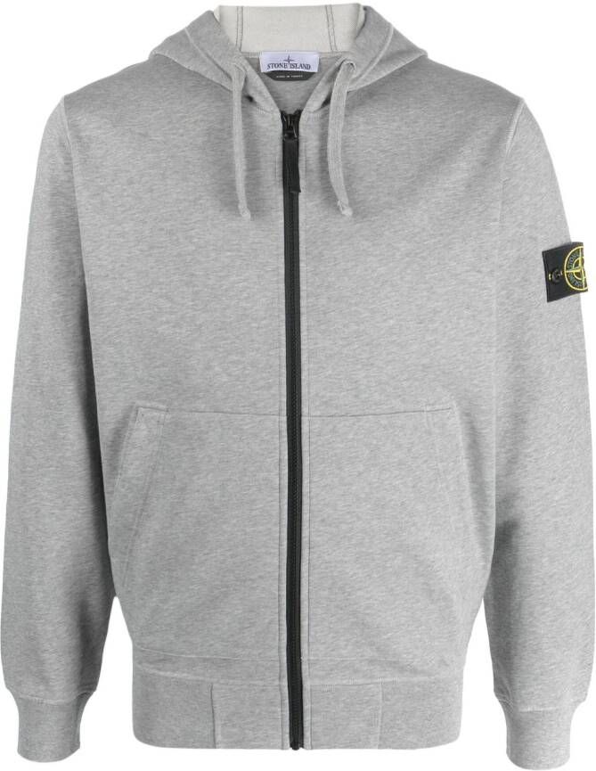 Stone Island Katoenen hoodie Grijs