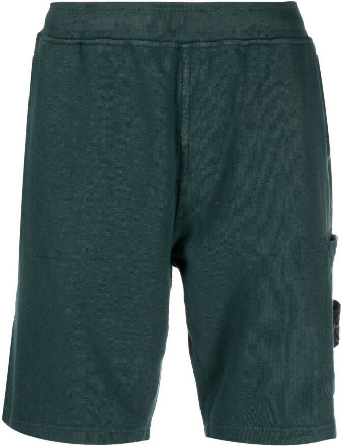 Stone Island Katoenen shorts Groen
