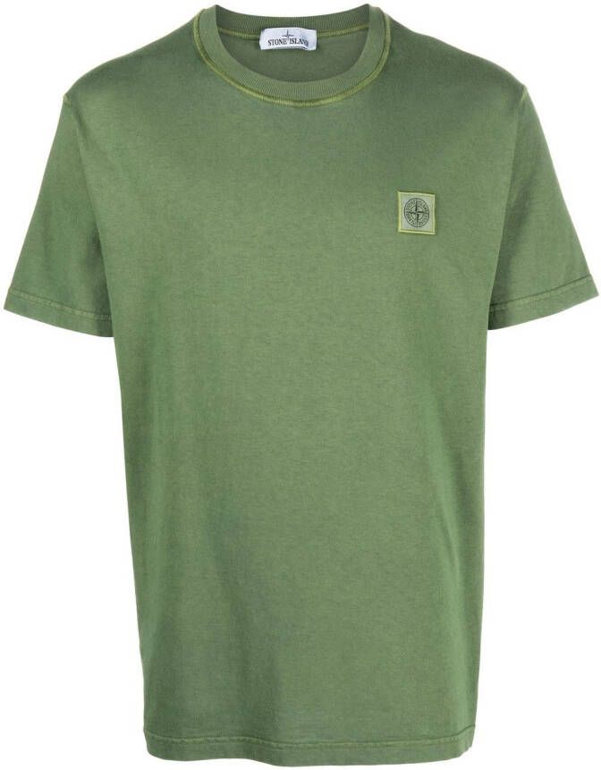 Stone Island Katoenen T-shirt Groen