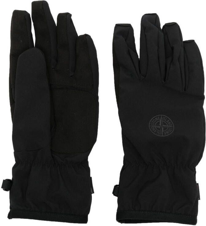 Stone Island Handschoenen met geborduurd logo Zwart