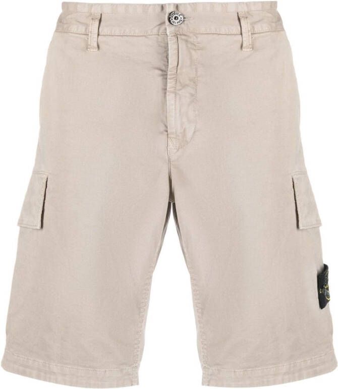 Stone Island Bermuda shorts met logopatch Grijs