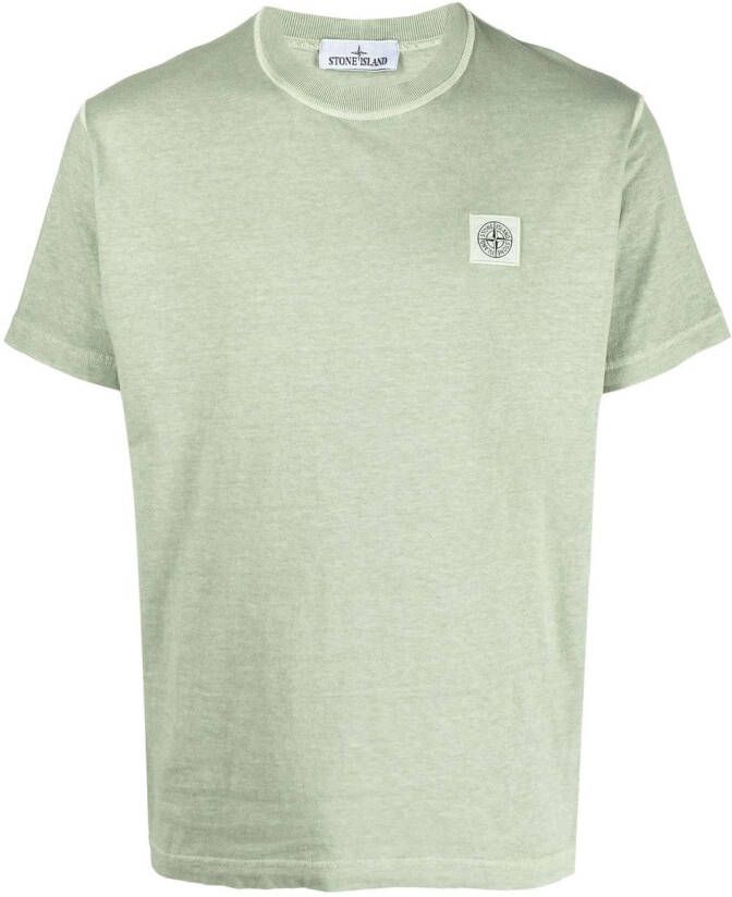 Stone Island T-shirt met logopatch Groen