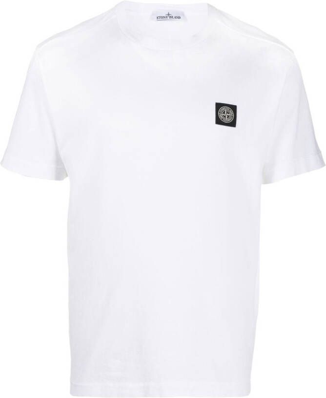 Stone Island T-shirt met logopatch Wit