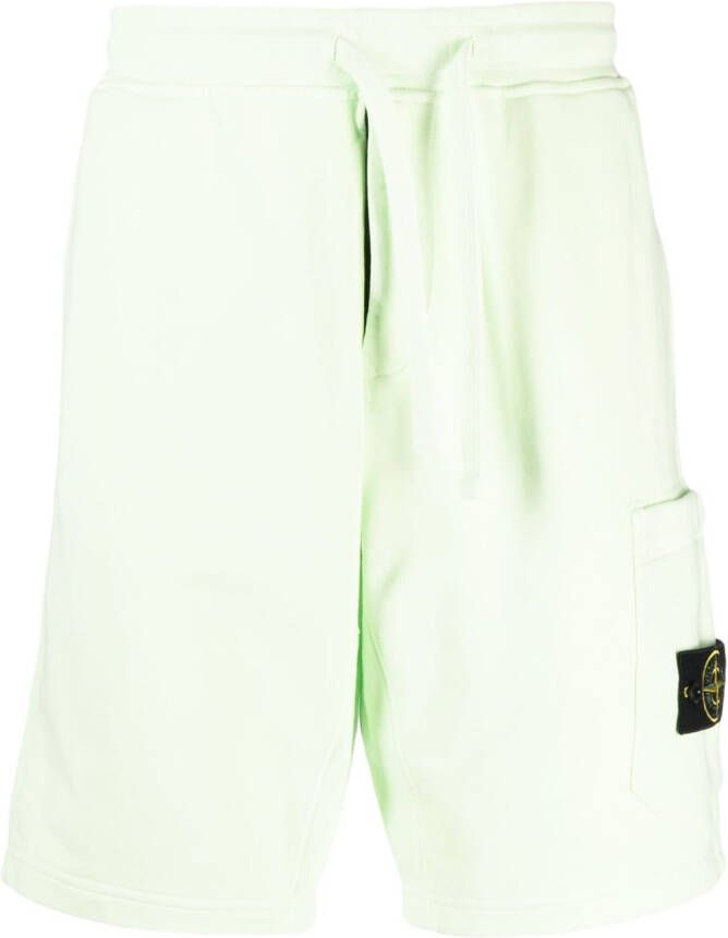 Stone Island Trainingsshorts met logopatch Groen