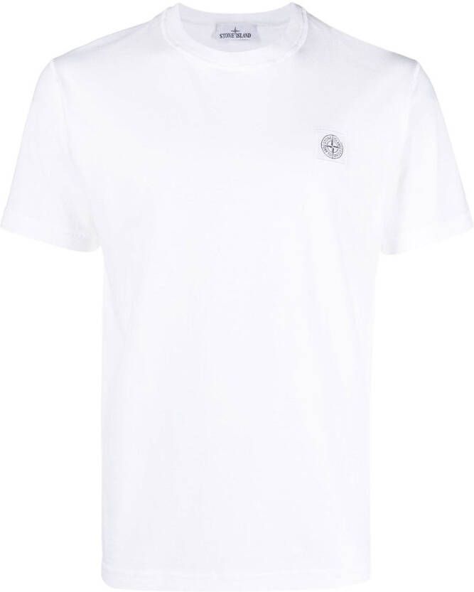 Stone Island T-shirt met logoprint Wit