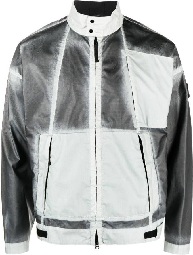 Stone Island Handgeverfd windjack Grijs