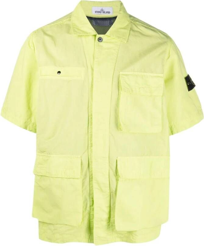 Stone Island Overhemd met opgestikte zak Geel