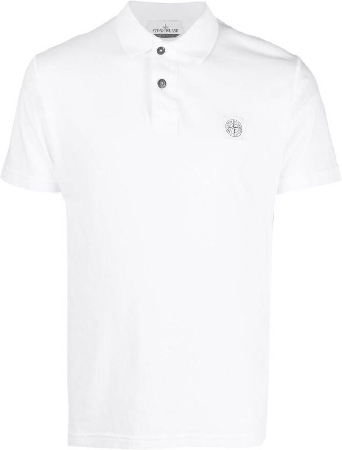 Stone Island Poloshirt met Compass-logopatch Wit