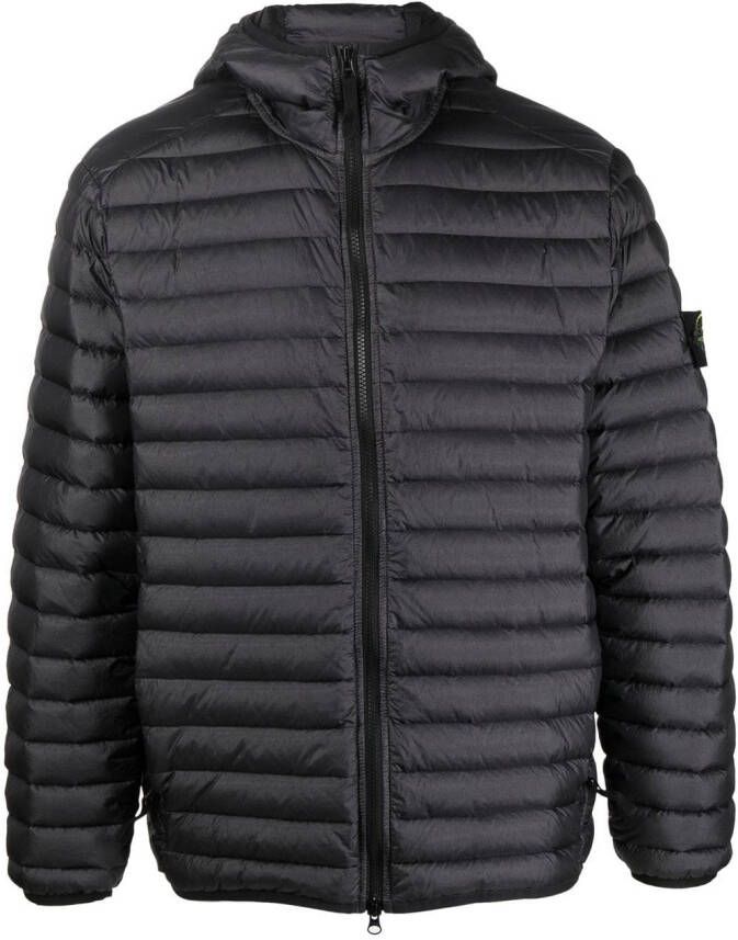 Stone Island Jack met gewatteerde vlakken Zwart