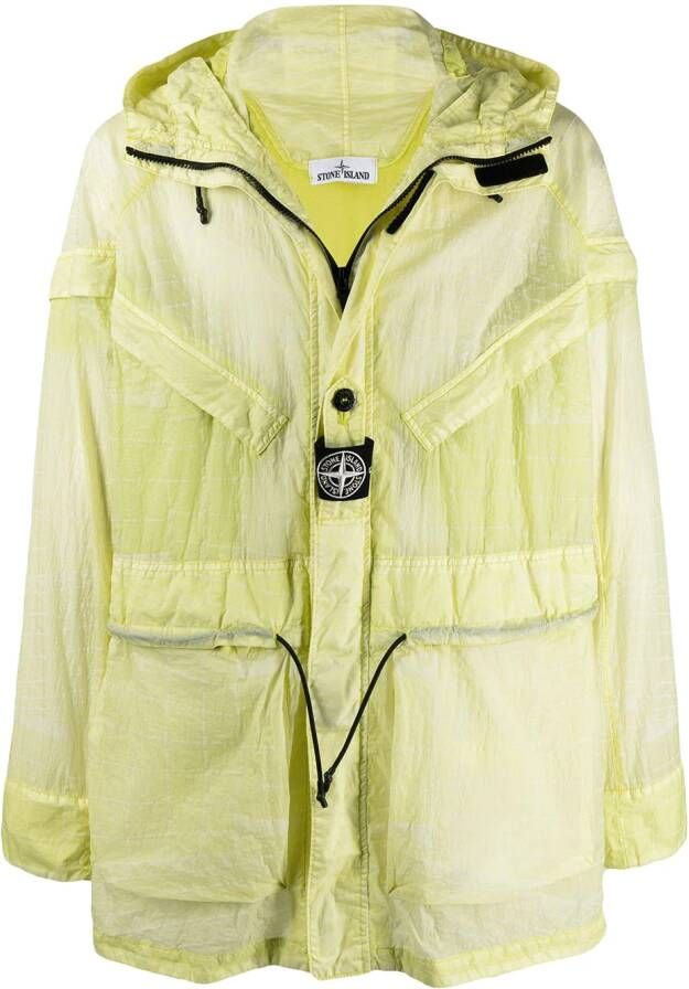 Stone Island Reflecterende parka Geel