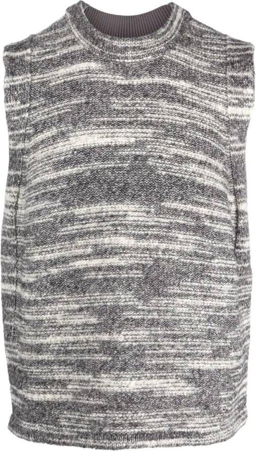 Stone Island Shadow Project Gebreide spencer Wit