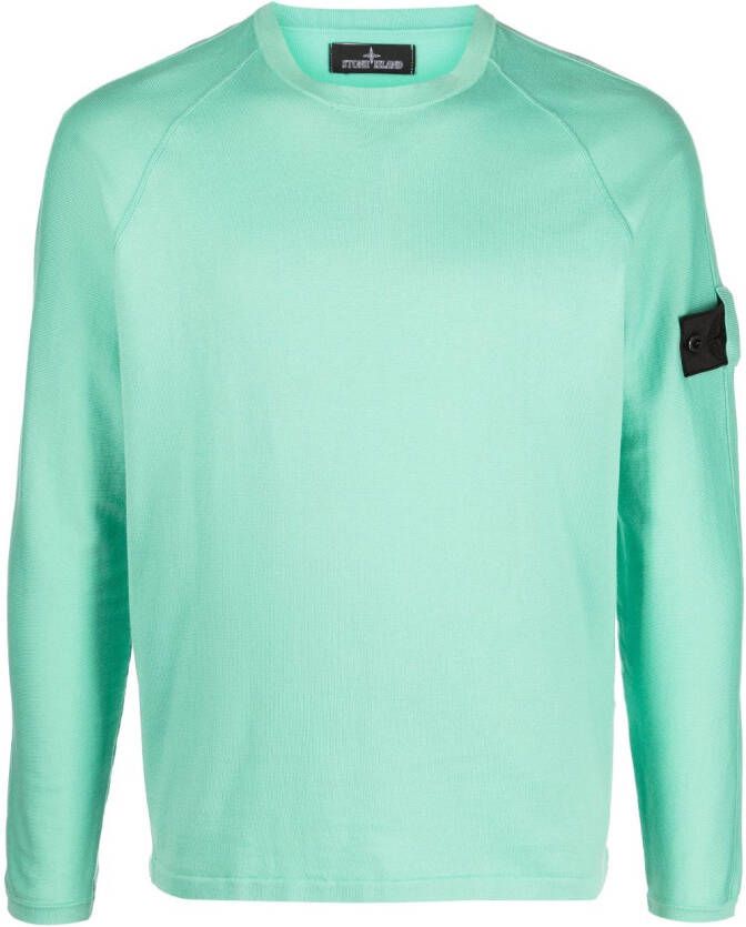 Stone Island Shadow Project Sweater met logopatch Groen