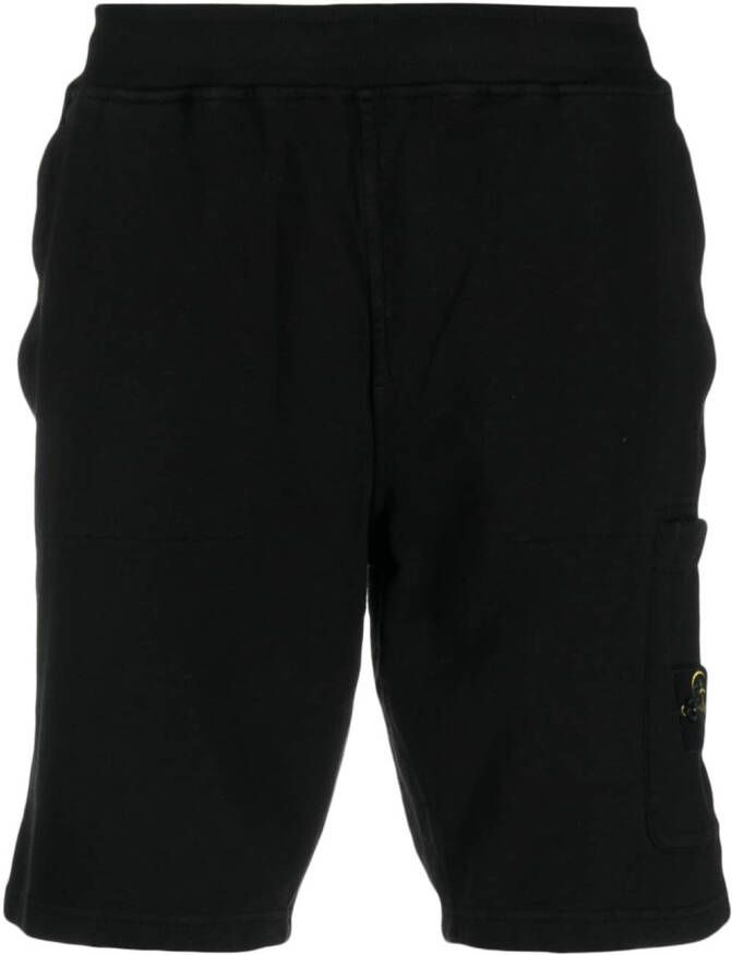 Stone Island Shorts met elastische tailleband Zwart
