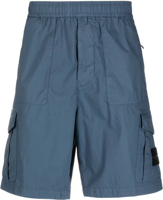 Stone Island Bermuda shorts van stretch-katoen Blauw