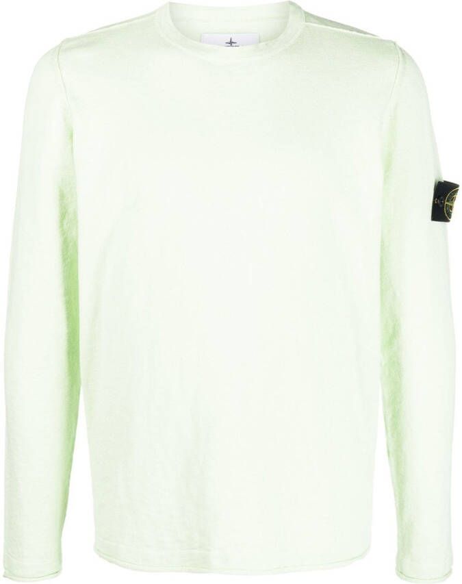 Stone Island Sweater met logopatch Groen