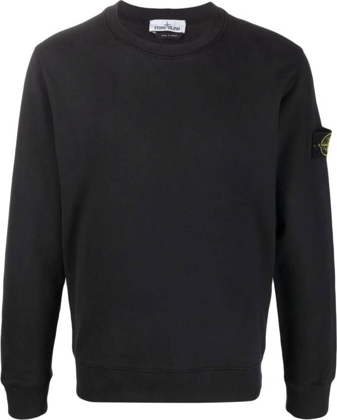 Stone Island Sweater met logopatch Zwart