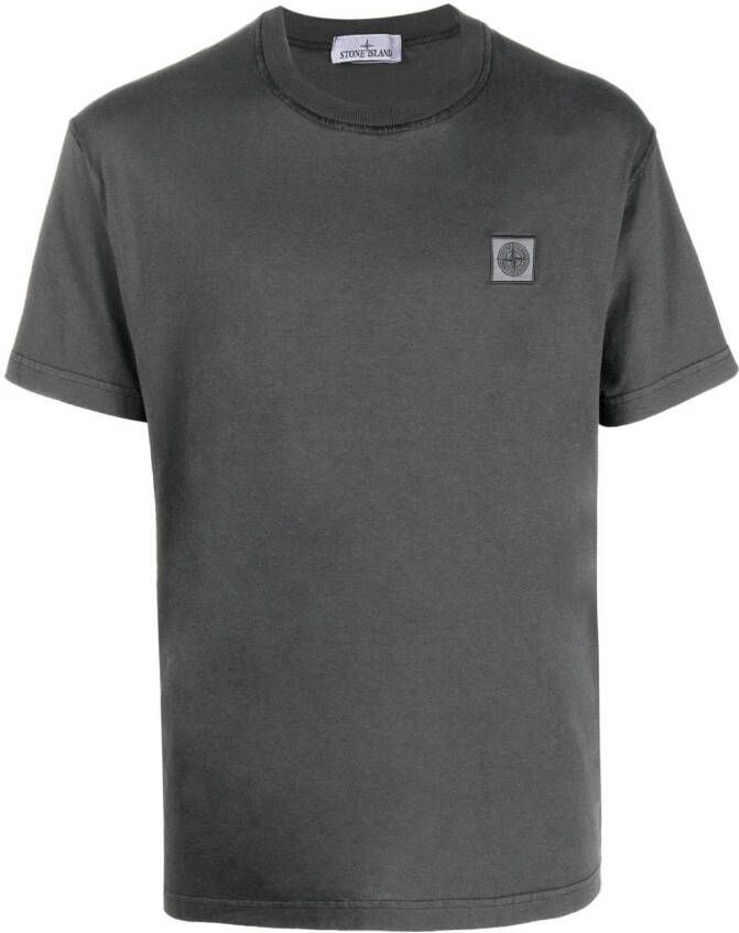 Stone Island T-shirt met Compass-logopatch Grijs