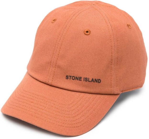 Stone Island T-shirt met logo Bruin