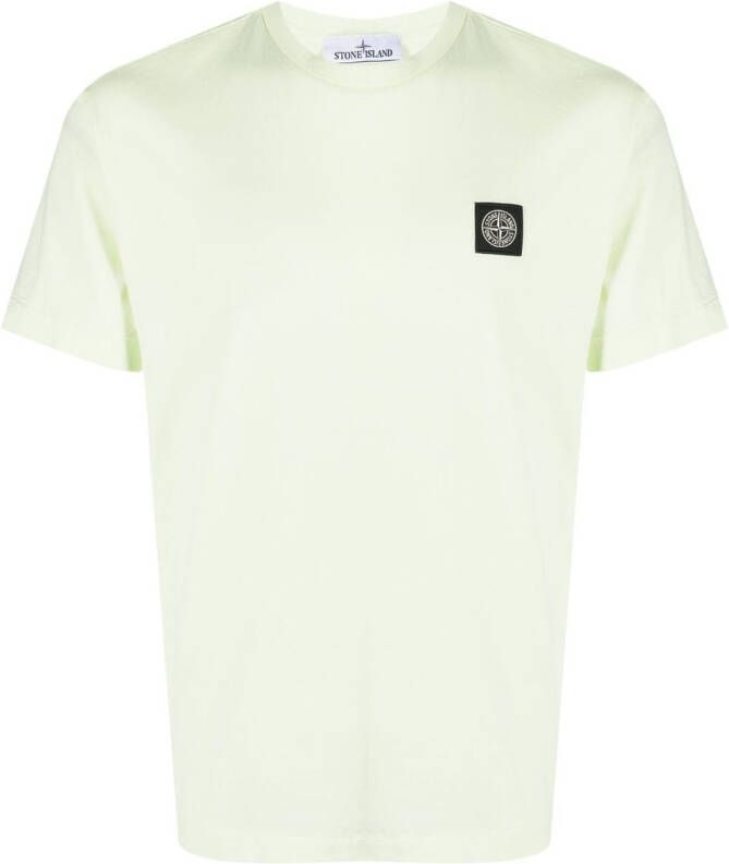 Stone Island T-shirt met logopatch Groen