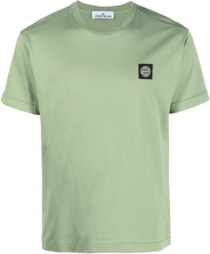 Stone Island T-shirt met logopatch Groen