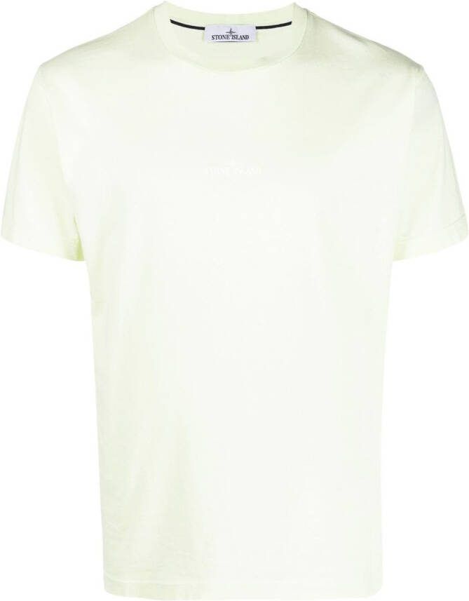 Stone Island T-shirt met logoprint Groen