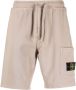 Stone Island Trainingsshorts met logopatch Beige - Thumbnail 1