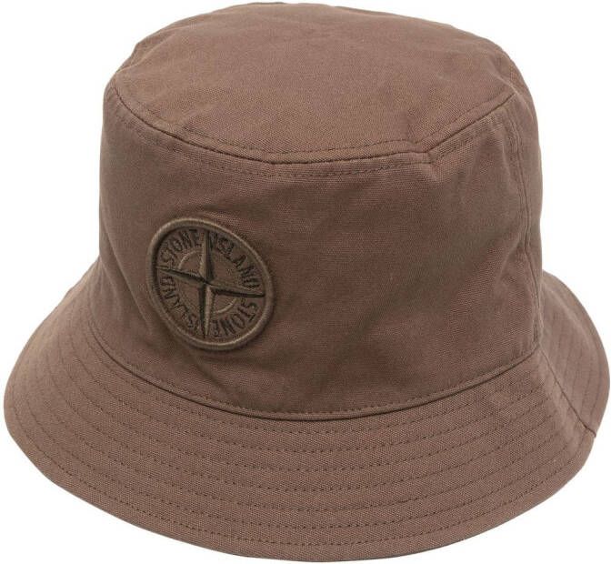 Stone Island Vissershoed met geborduurd logo Groen