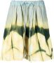 STORY mfg. Bermuda shorts met tie-dye print Geel - Thumbnail 1