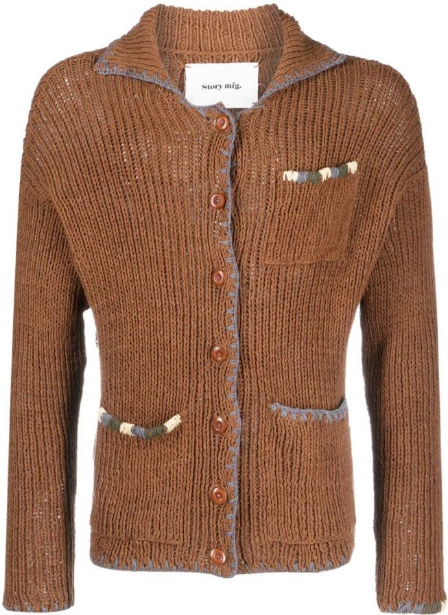 STORY mfg. Gebreid vest Bruin