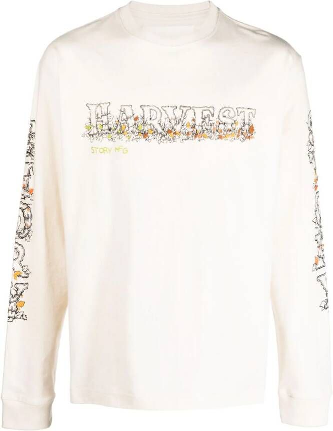 STORY mfg. Sweater met logoprint Beige