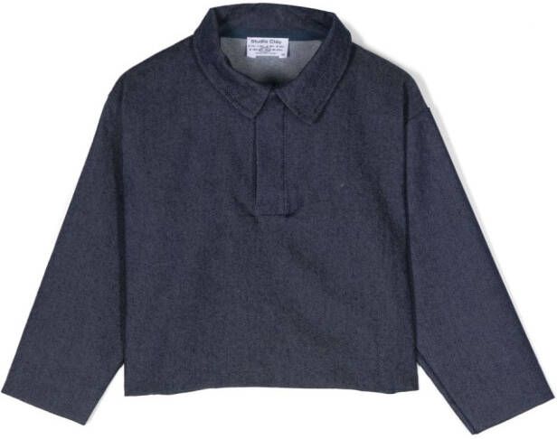 Studio Clay Poloshirt met print Blauw