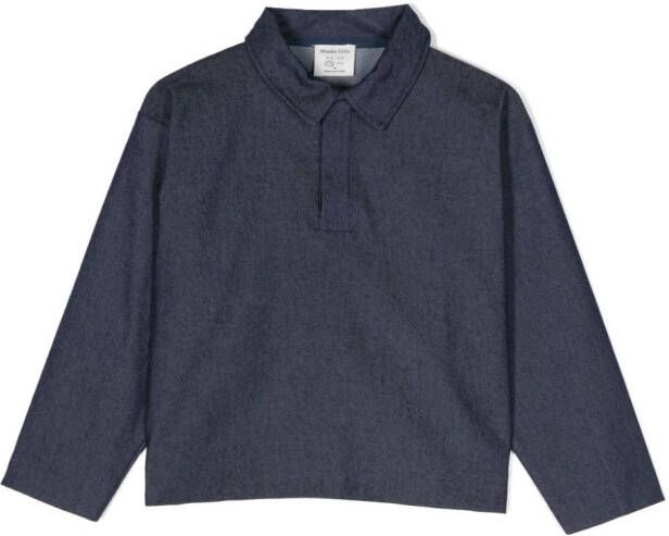 Studio Clay Poloshirt met print Blauw