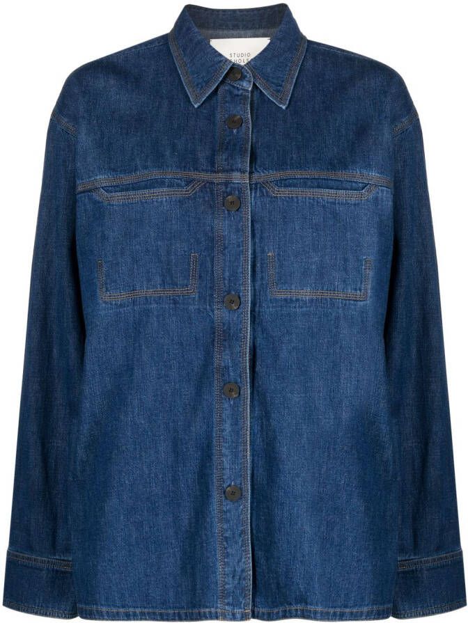 Studio Nicholson Denim blouse Blauw