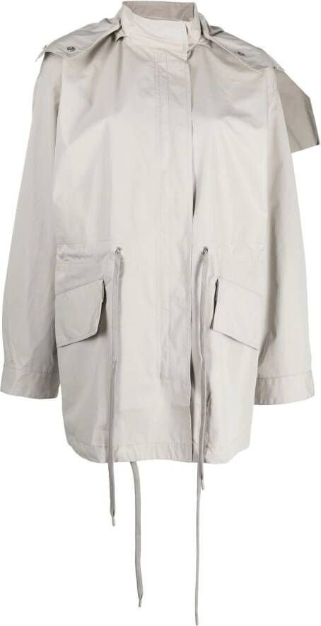 Studio Nicholson Jas met capuchon Beige