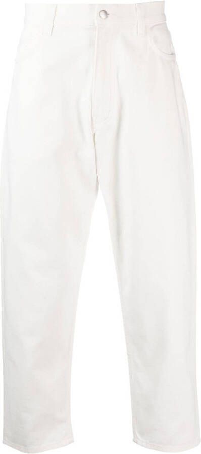 Studio Nicholson Jeans met toelopende pijpen Wit