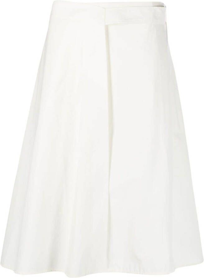 Studio Nicholson Midi-wikkelrok Wit