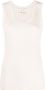 Studio Nicholson Ribgebreide tanktop Beige - Thumbnail 1