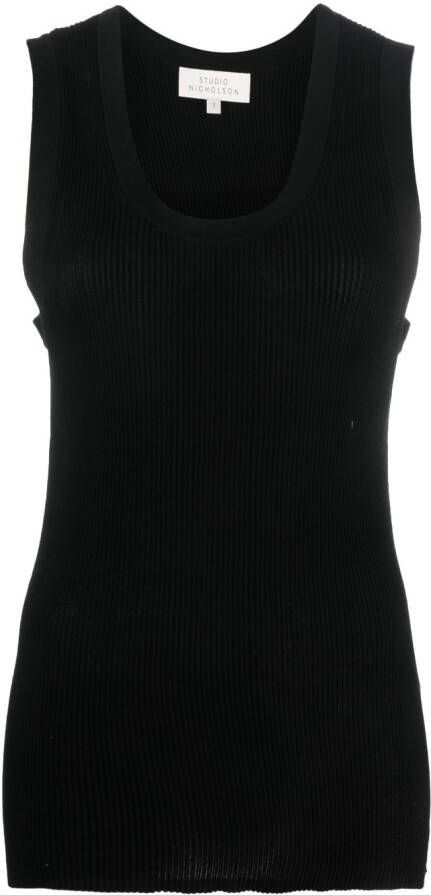 Studio Nicholson Mouwloze top Zwart