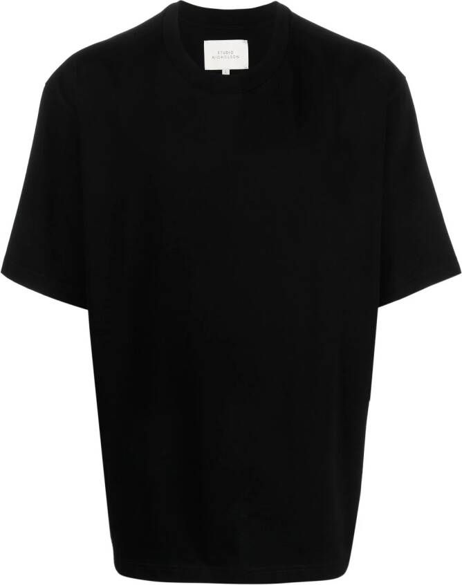 Studio Nicholson T-shirt met ronde hals Zwart