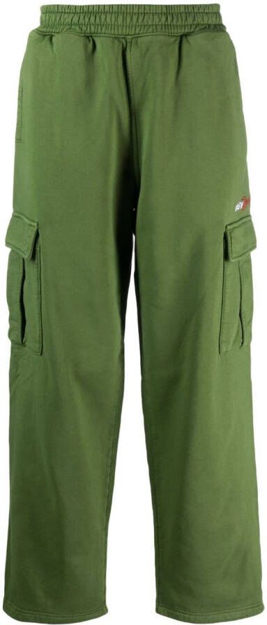 Stüssy Broek met geborduurd logo Groen