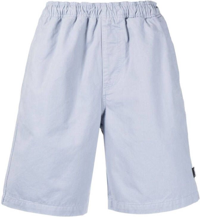 Stüssy Bermuda shorts met elastische tailleband Blauw