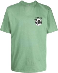 Stüssy T-shirt met logoprint Groen