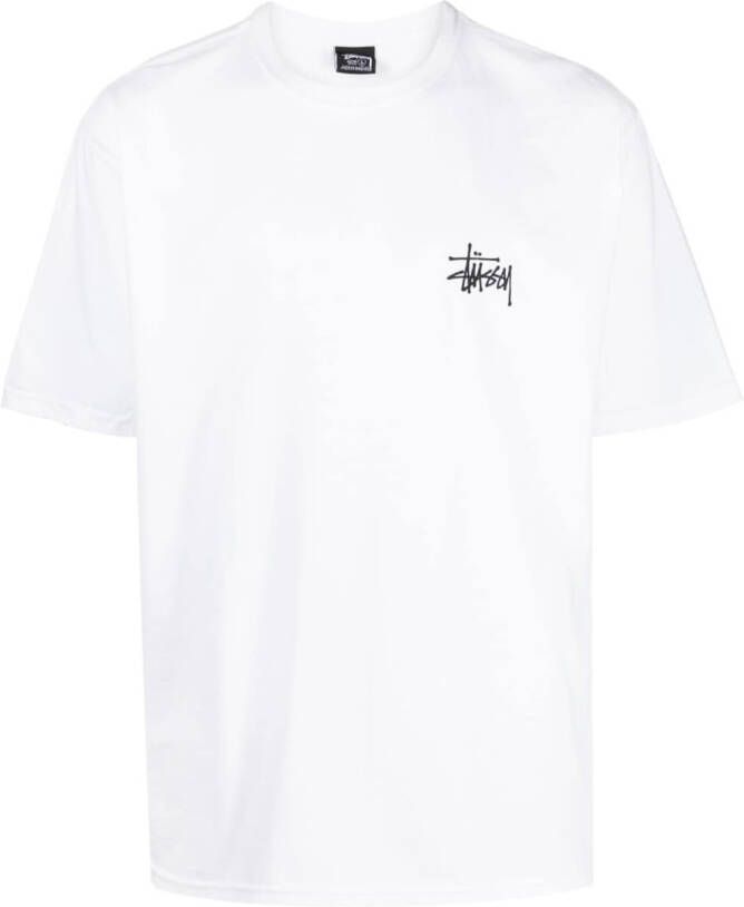 Stüssy T-shirt met logoprint Wit