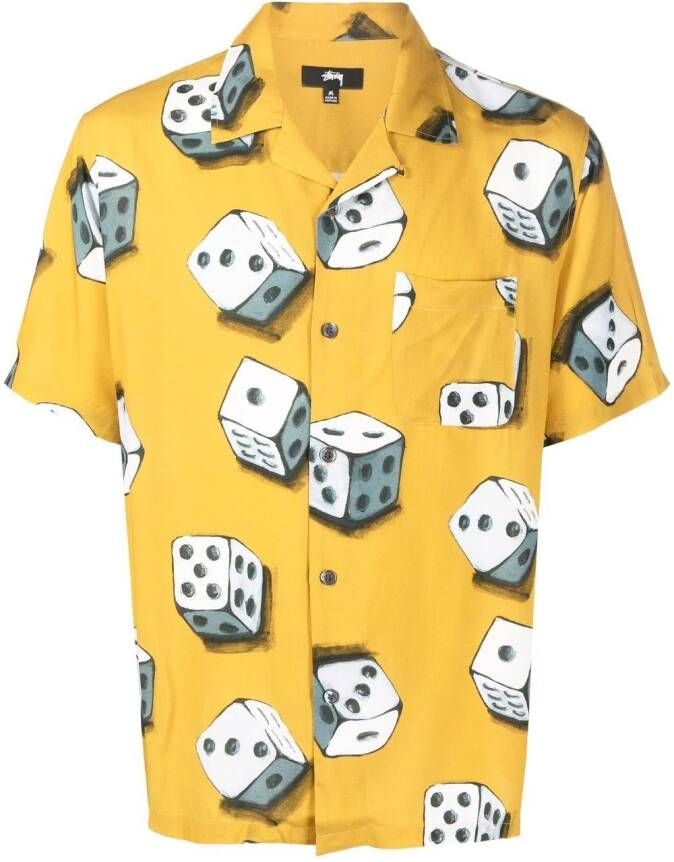 Stüssy Overhemd met print Geel
