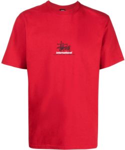 Stüssy T-shirt met logoprint Rood