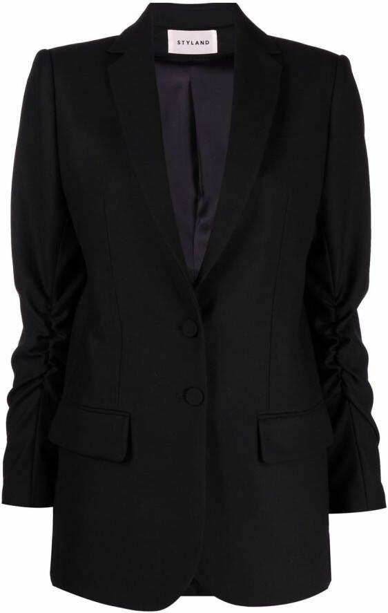STYLAND Blazer met enkele rij knopen Zwart