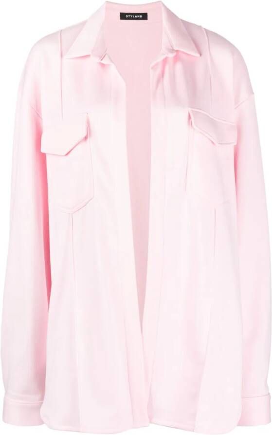 STYLAND Katoenen blouse Roze